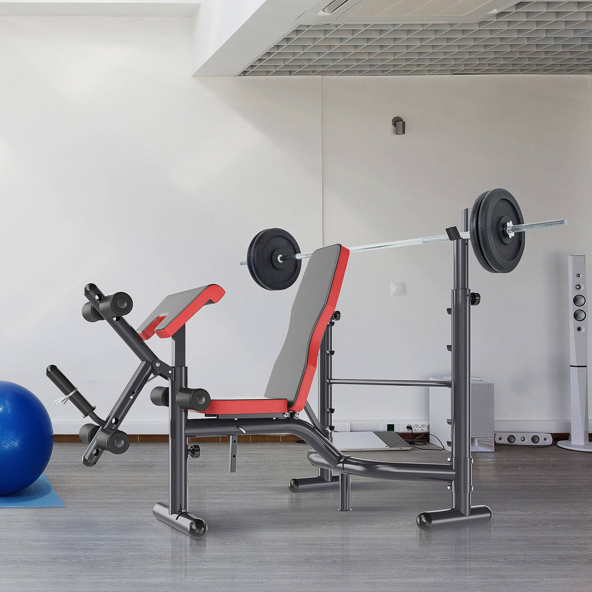 Heavy Duty Weight Bench with Preacher Curl Leg Developer U9390