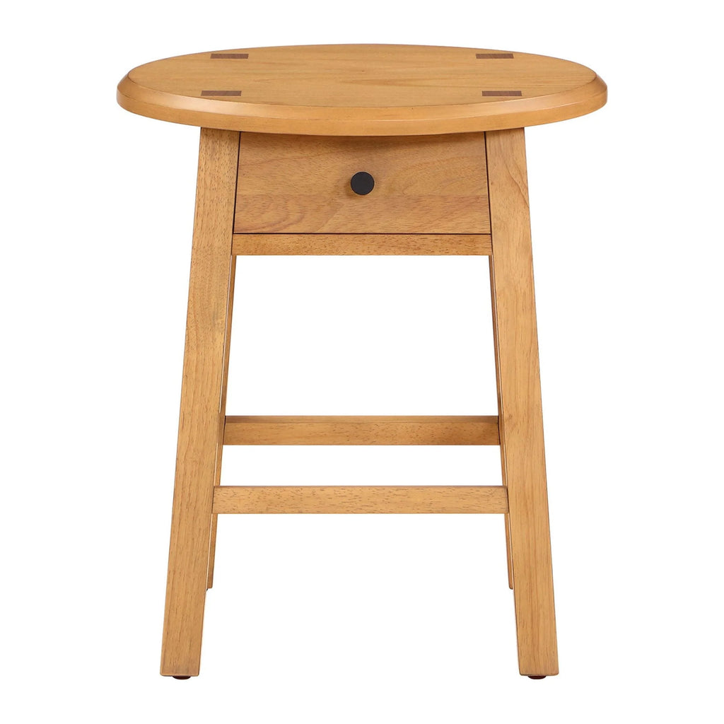 Round Side Table with Solid Wood Frame F4170
