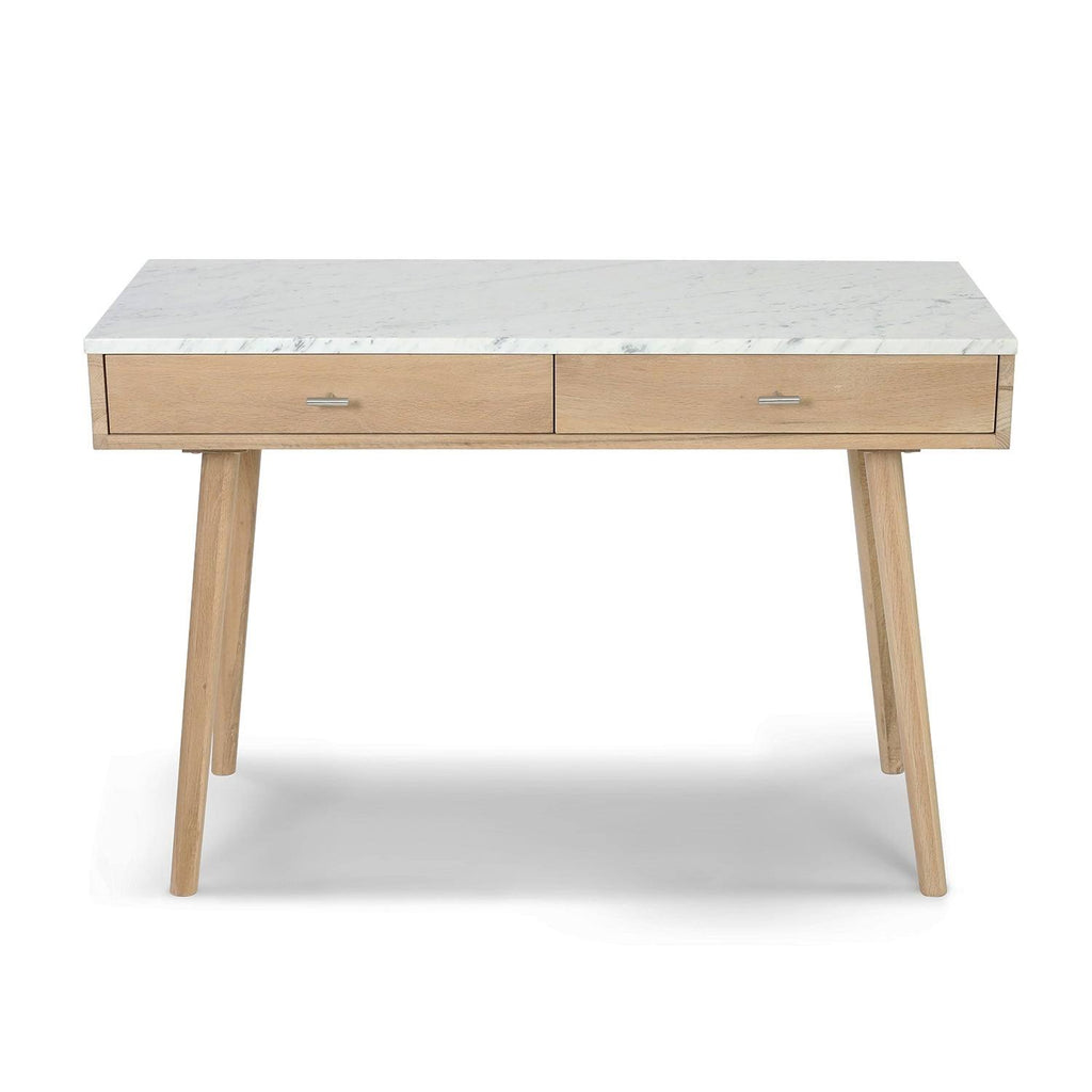 Black Marble White Writing Desk R7869