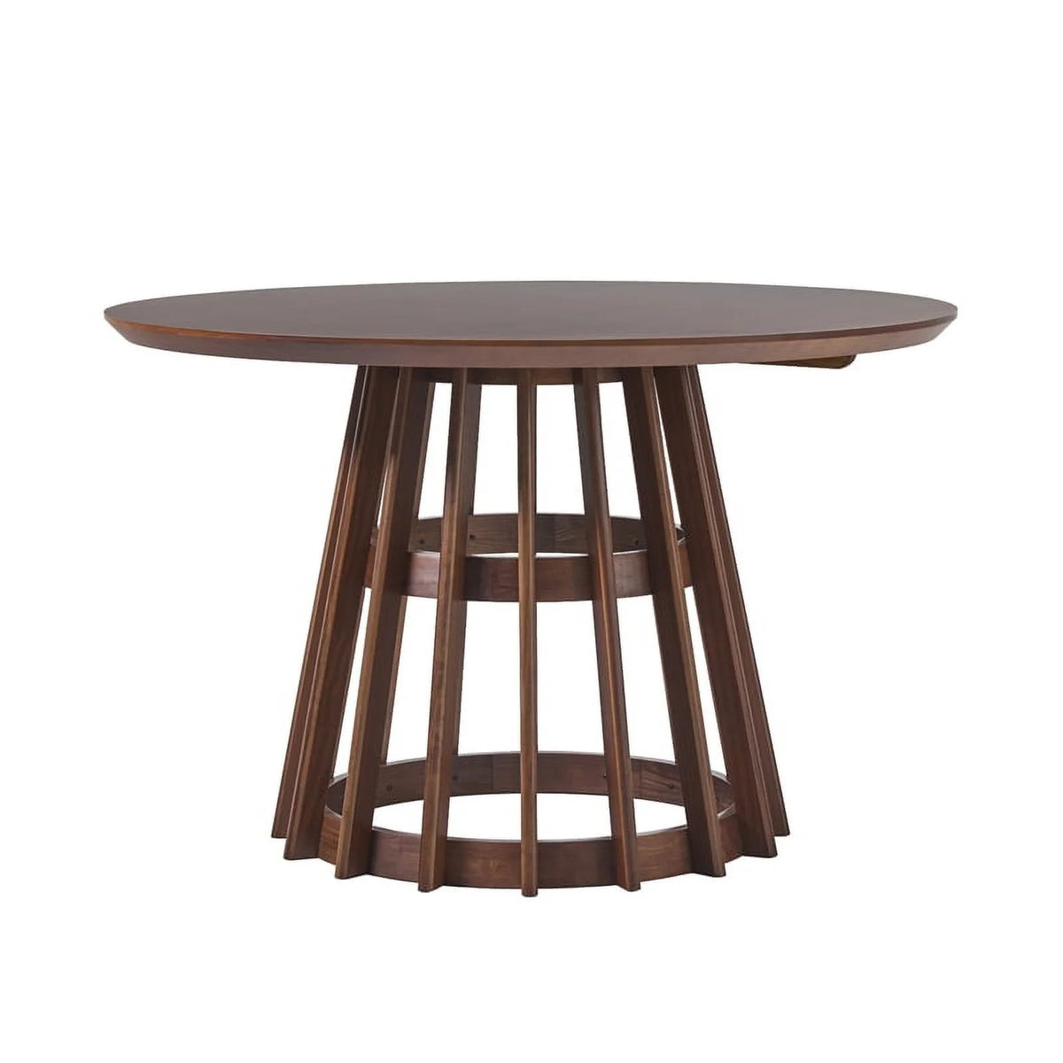 48" Mid-Century Round Wood Pedestal Dining Table H9676