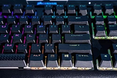Pbt Double-Shot Keycaps Full 104 -Keyset for Mechanical Keyboards - Black L887123