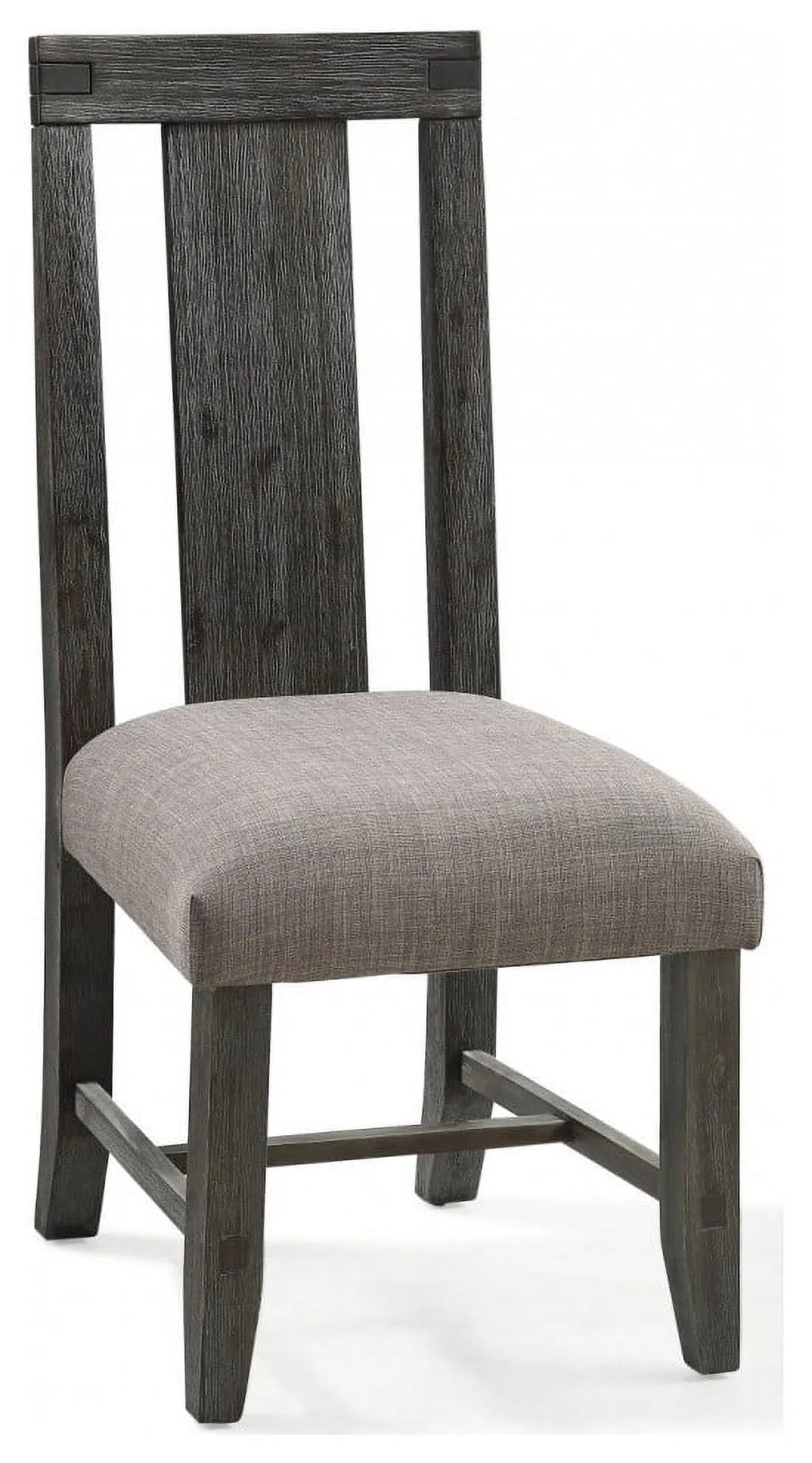 8 Piece Rectangular Dining Set Upholstered Chair and Server Graphite Q21189
