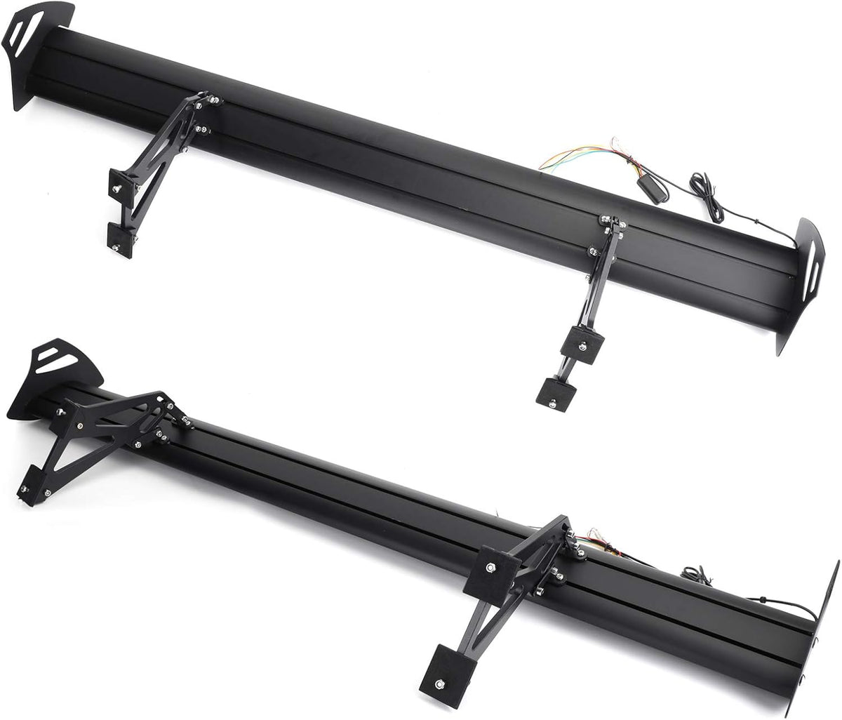 Adjustable Aluminum Rear Trunk Wing Spoiler with LED Light W9372