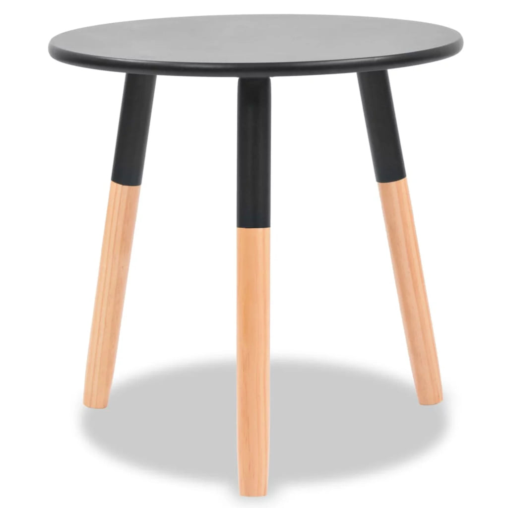 Set of 2 Black Round Side Table T7308