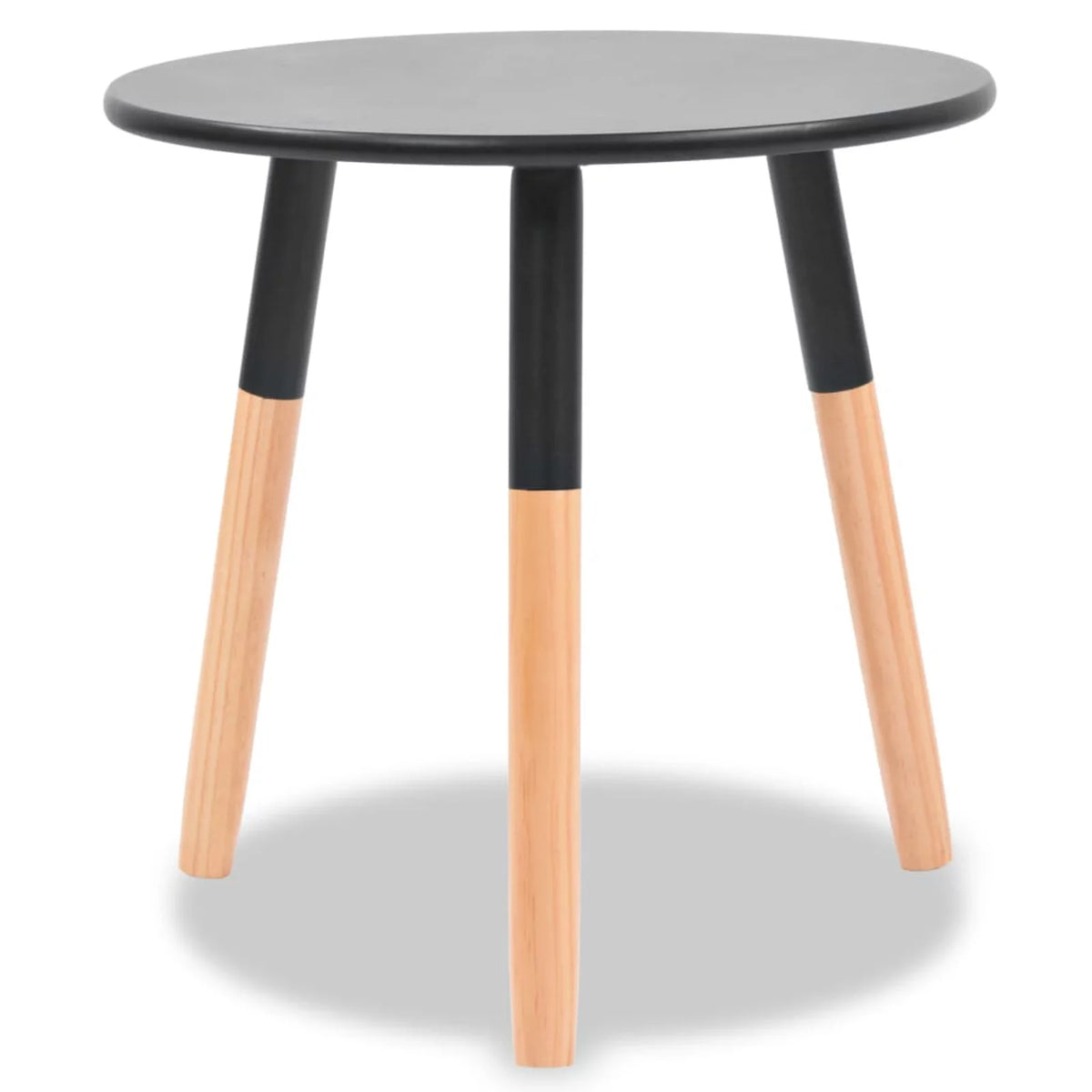 Set of 2 Black Round Side Table T7308