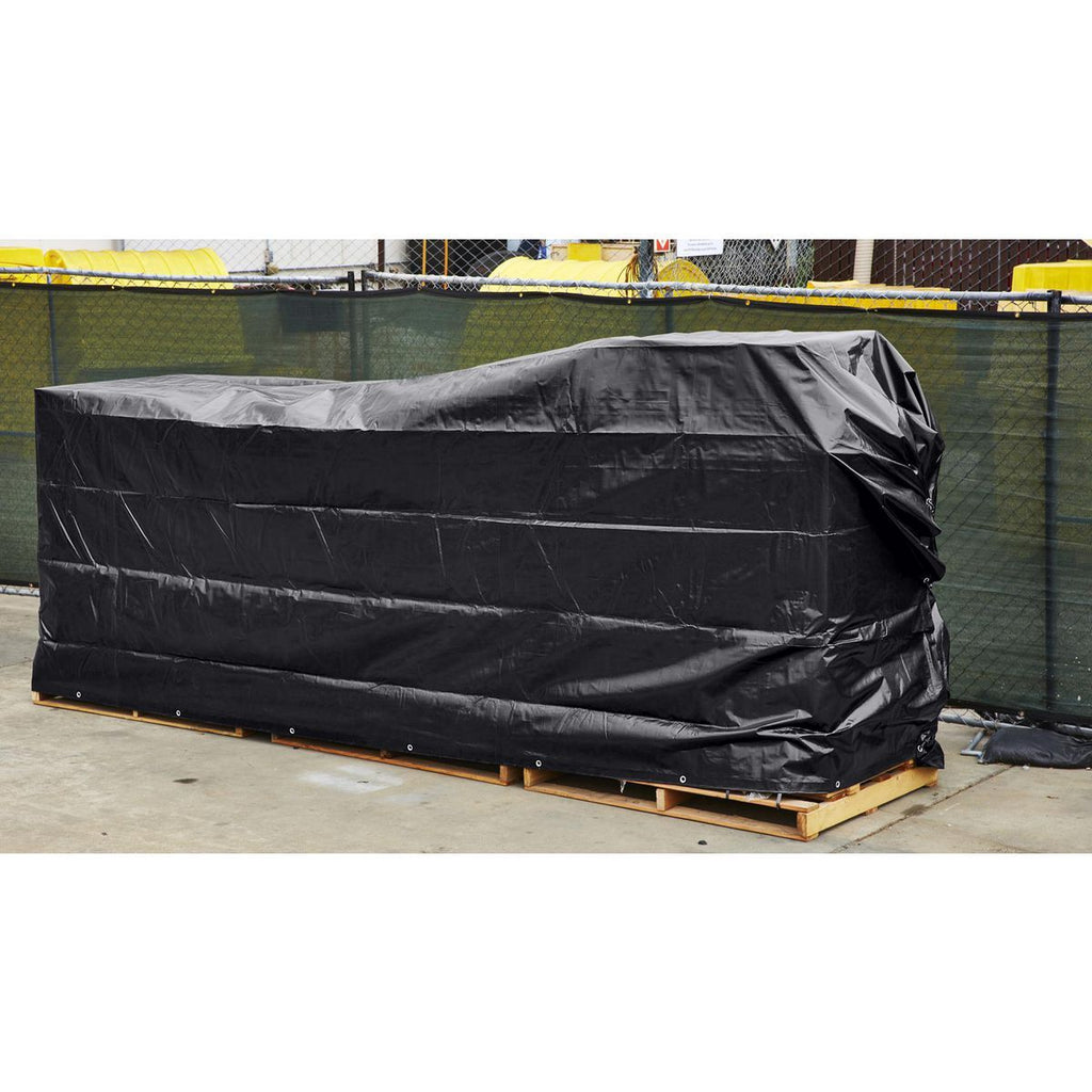18 ft. x 24 ft. Silver and Black Weather-Resistant Tarp A8599