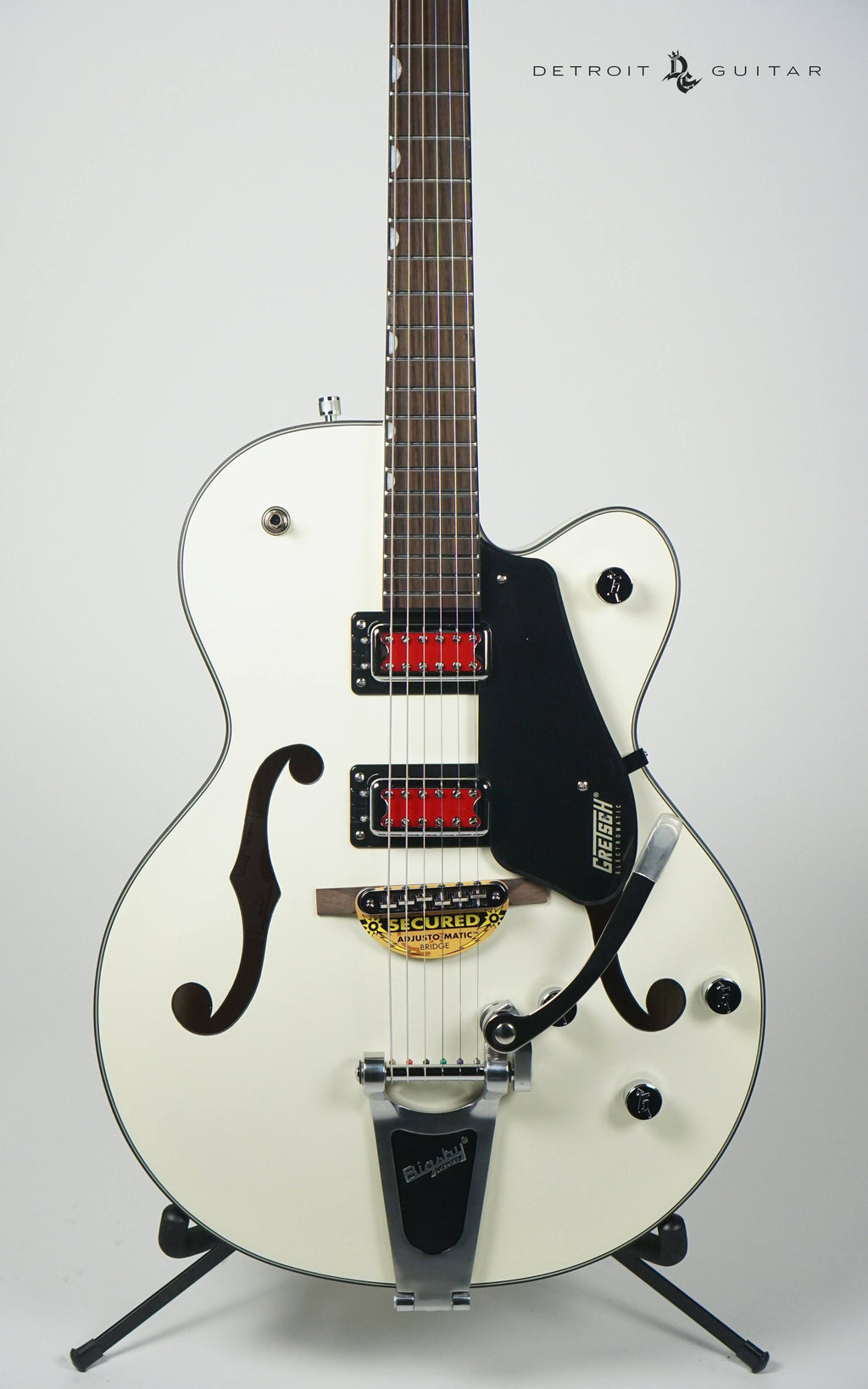Matte Vintage White Hollow Body Electric Guitar U4432