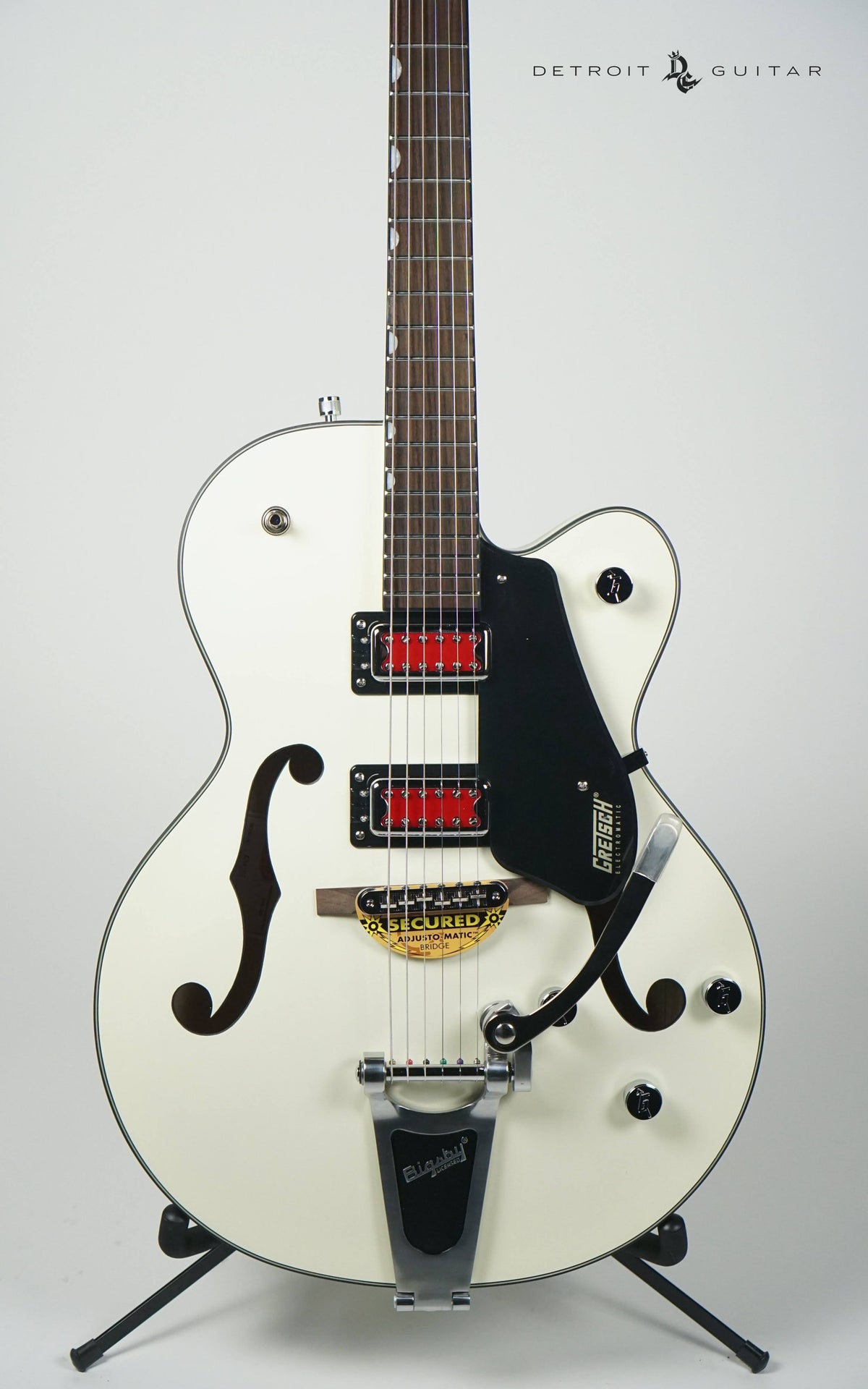 Matte Vintage White Hollow Body Electric Guitar U4432