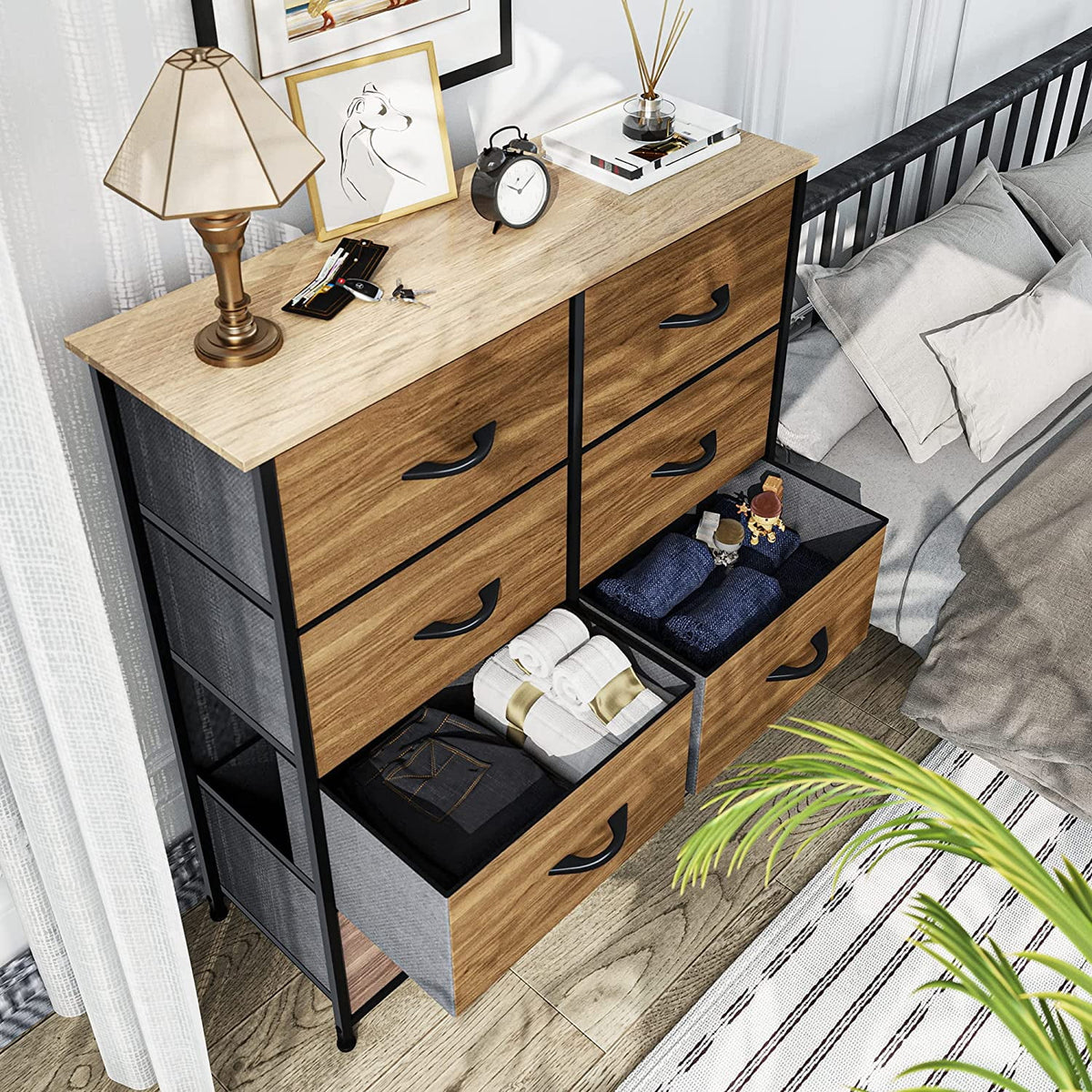 8 Drawer Fabric Dresser N59216