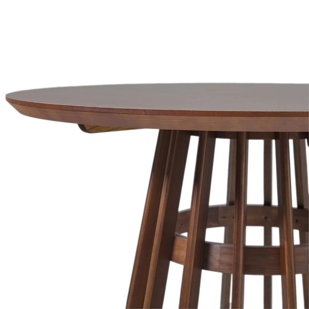 48" Mid-Century Round Wood Pedestal Dining Table H9676