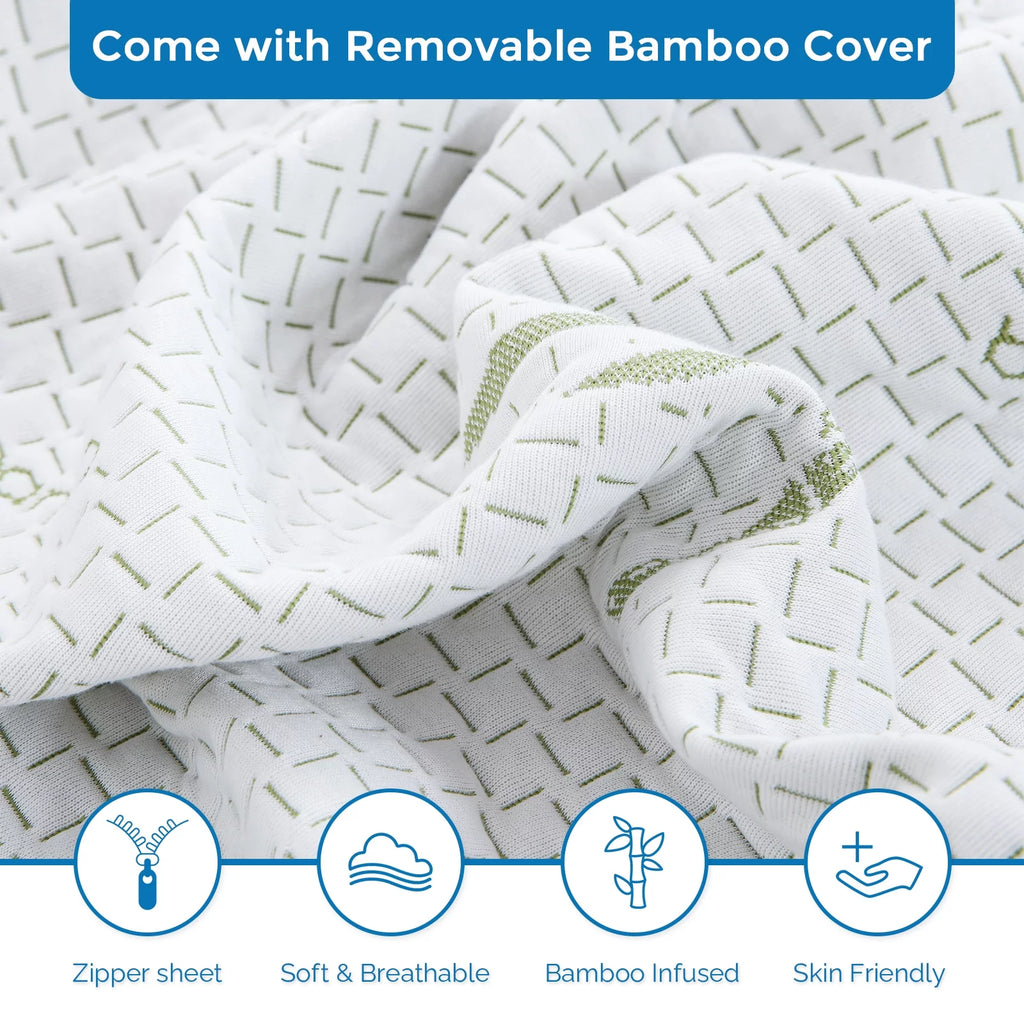 6 inch Green Tea Gel Memory Foam Mattress with Bamboo Knit Cover R8693