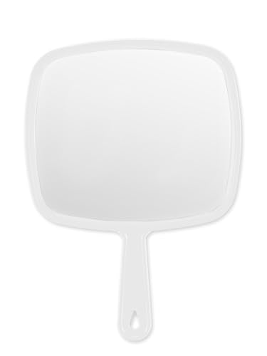 Extra Large Handheld Salon Mirror with Handle Black 12.4" Lx 9" W S1136