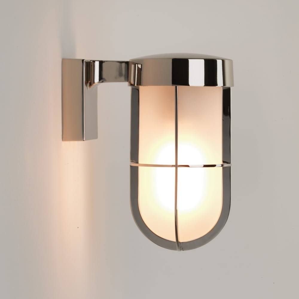 Polished Nickel Wall Light with Frosted Glass C35698