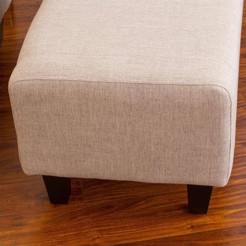 Beige Arm Chair and Ottoman M1353