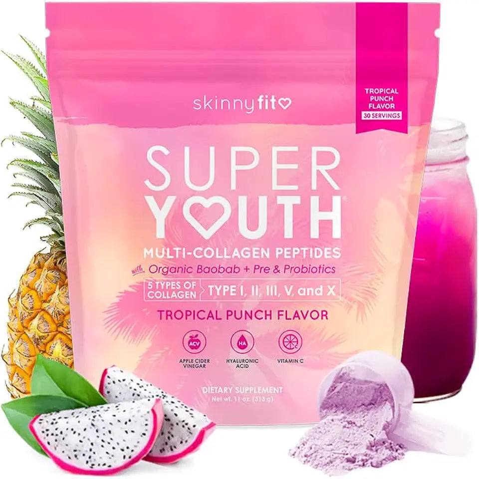 Tropical Punch Multi-Collagen Peptides Probiotics 30 Servings Q741