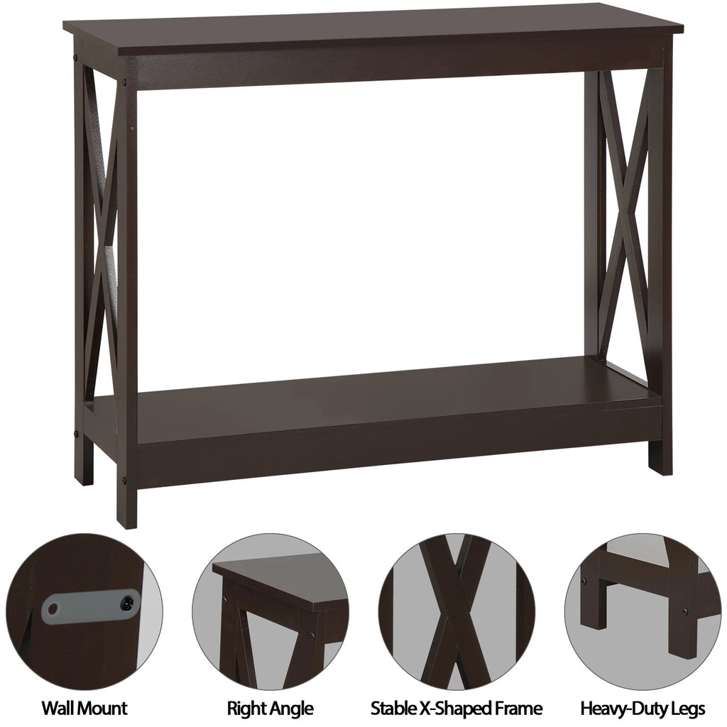 Brown Wallmount Console Table Z675766