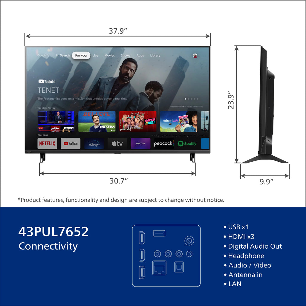 43 Class 4K Ultra HD Google Smart LED TV C42423