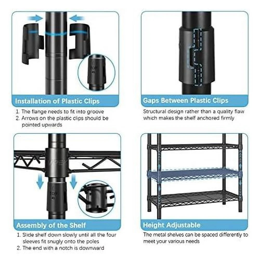 3 Tiers Garment Rack with Cover Black J1098