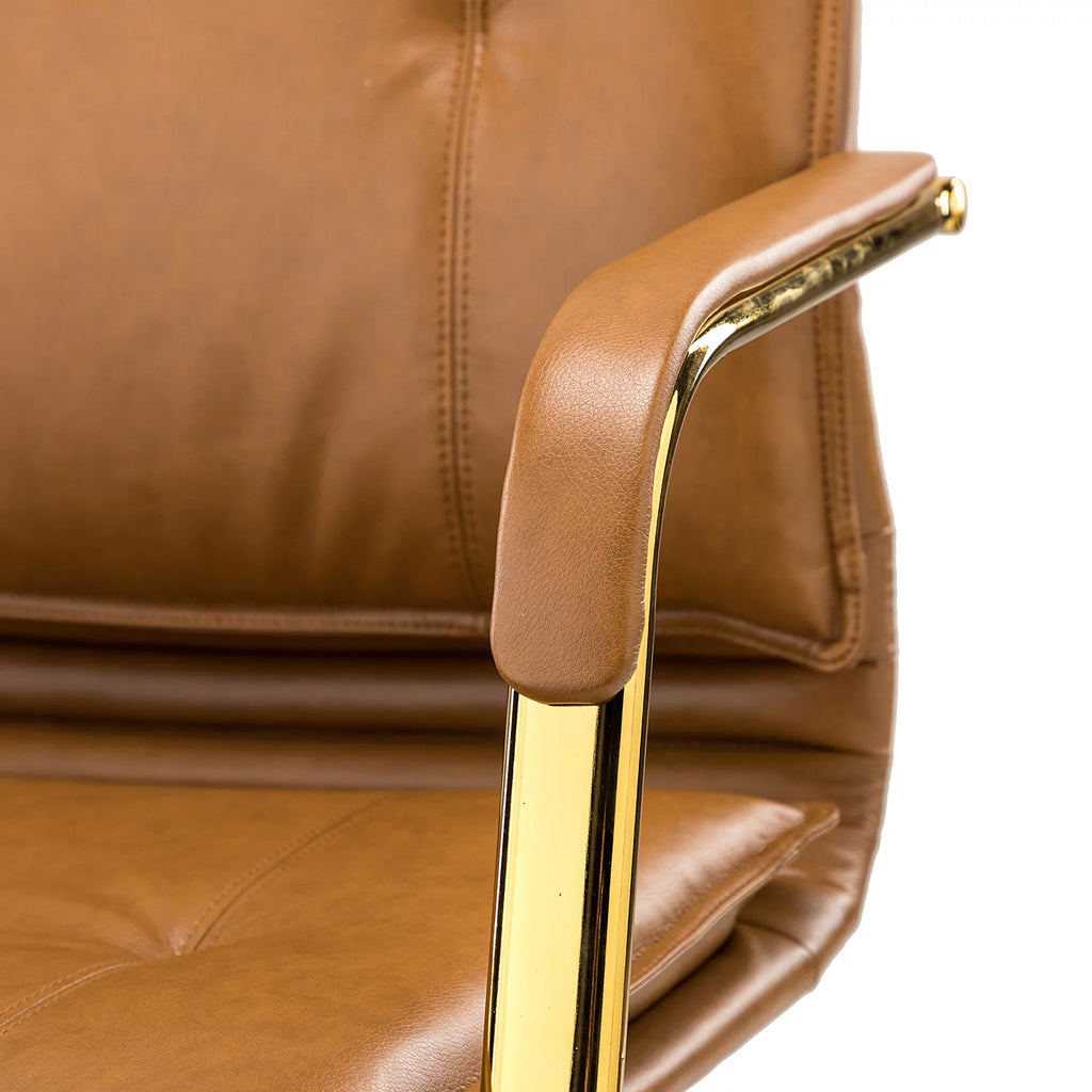 Vegan Leather Tufted Mid Back Task Chair H380
