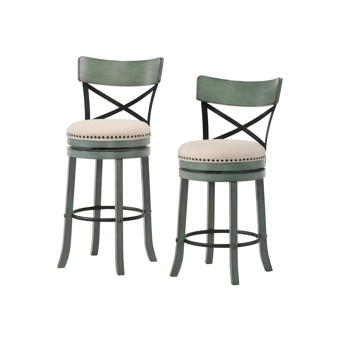 Set of 2 Swivel Barstools Q137331