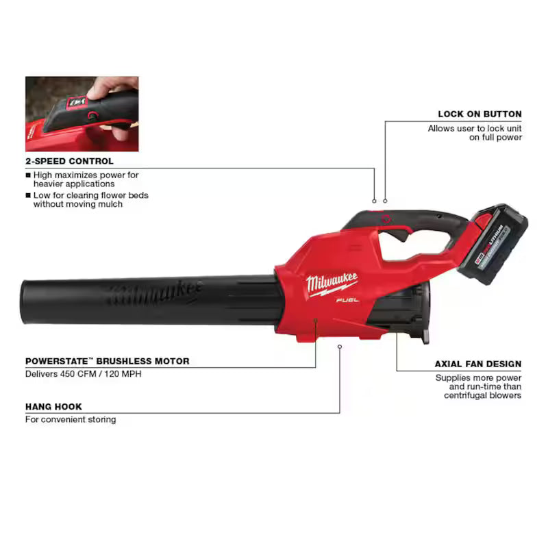 120 MPH 450 CFM 18-Volt Cordless Handheld Blower Kit with Hedge Trimmer A832008