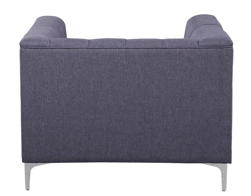 Grey Fabric Tufted Club Chair J202
