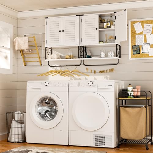 White Wall Mounted Medicine Cabinet with Towel Bar K245