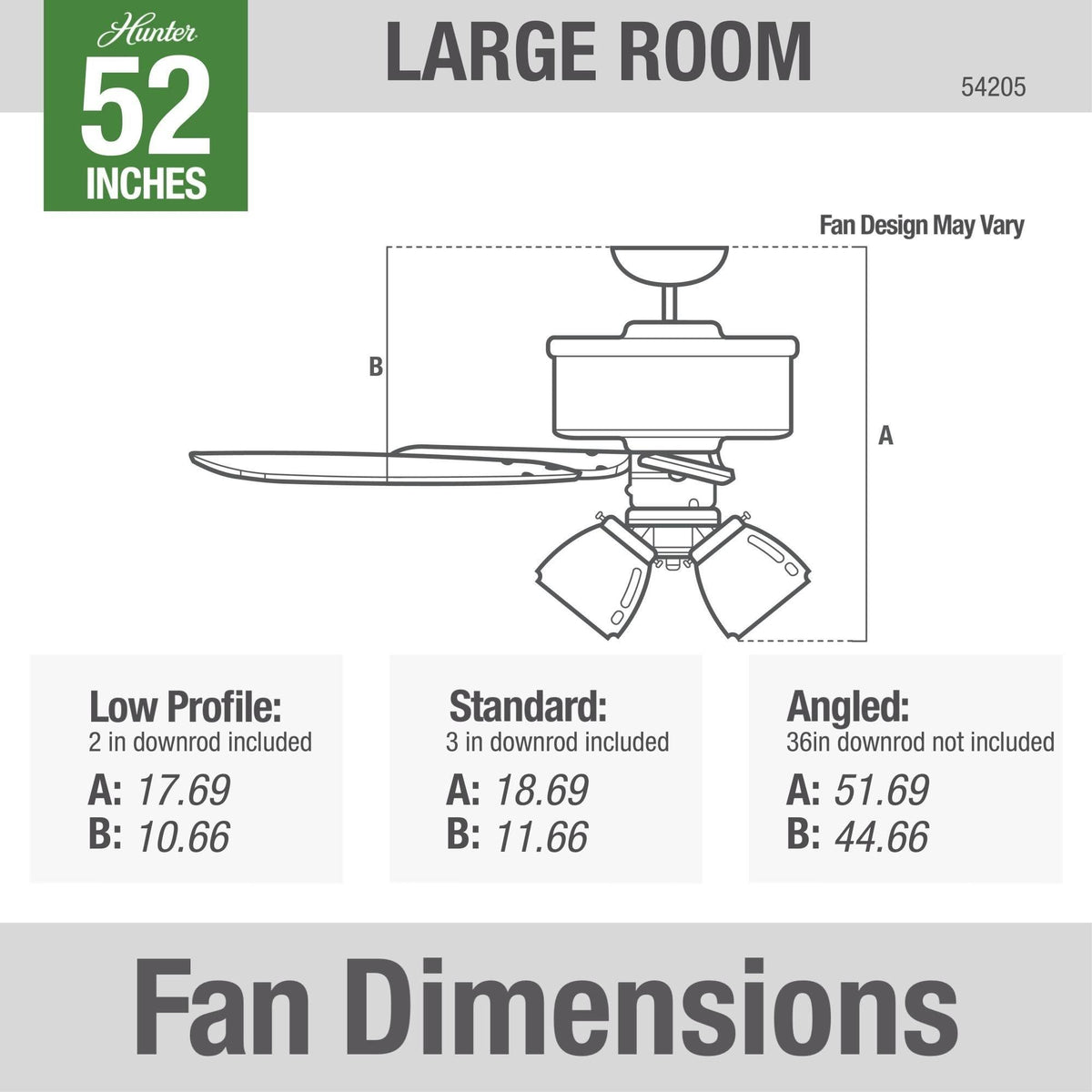 Fresh White Ceiling Fan with Light N55375