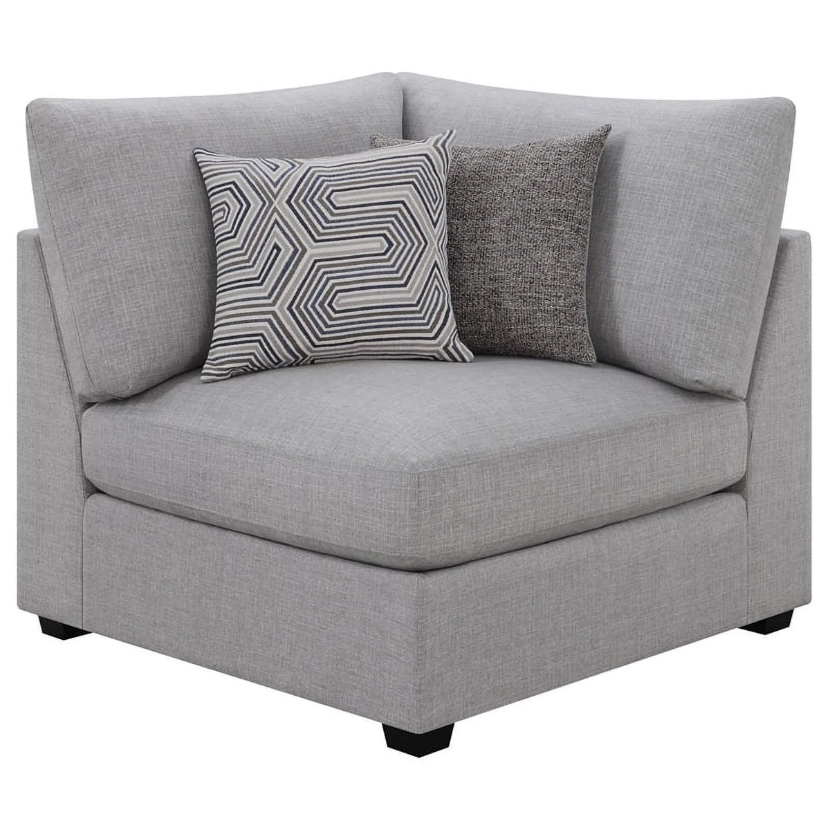 5-piece Fabric Upholstered Modular Sectional Gray B340