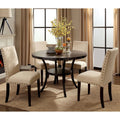 Walnut-Finished Wood/Veneer 48-Inch Round Industrial Dining Table R323