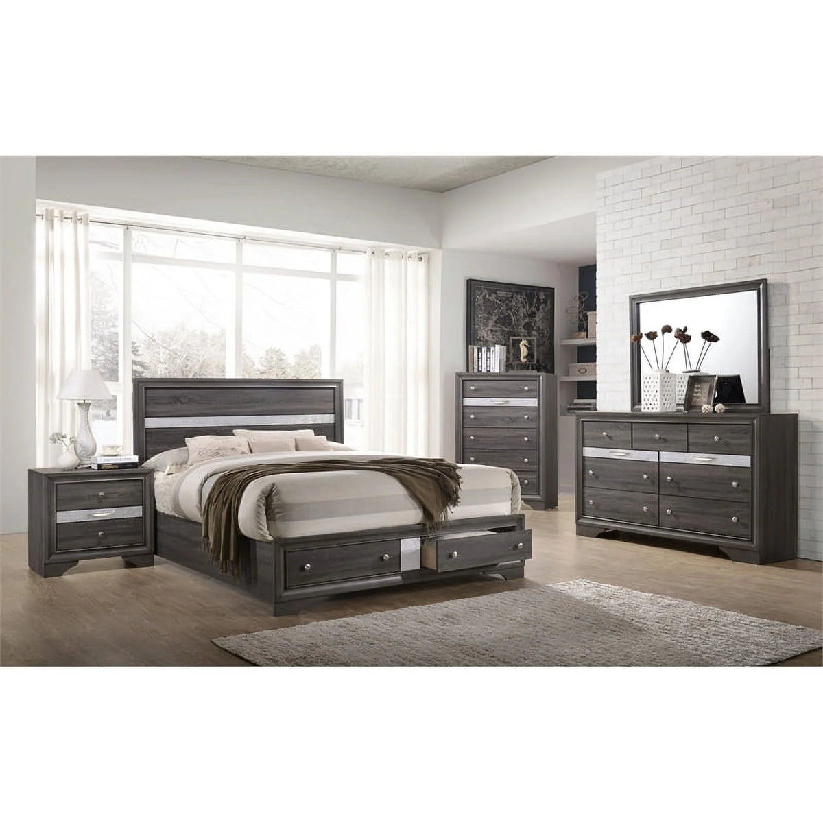 5 Drawer Wood Chest Y874657