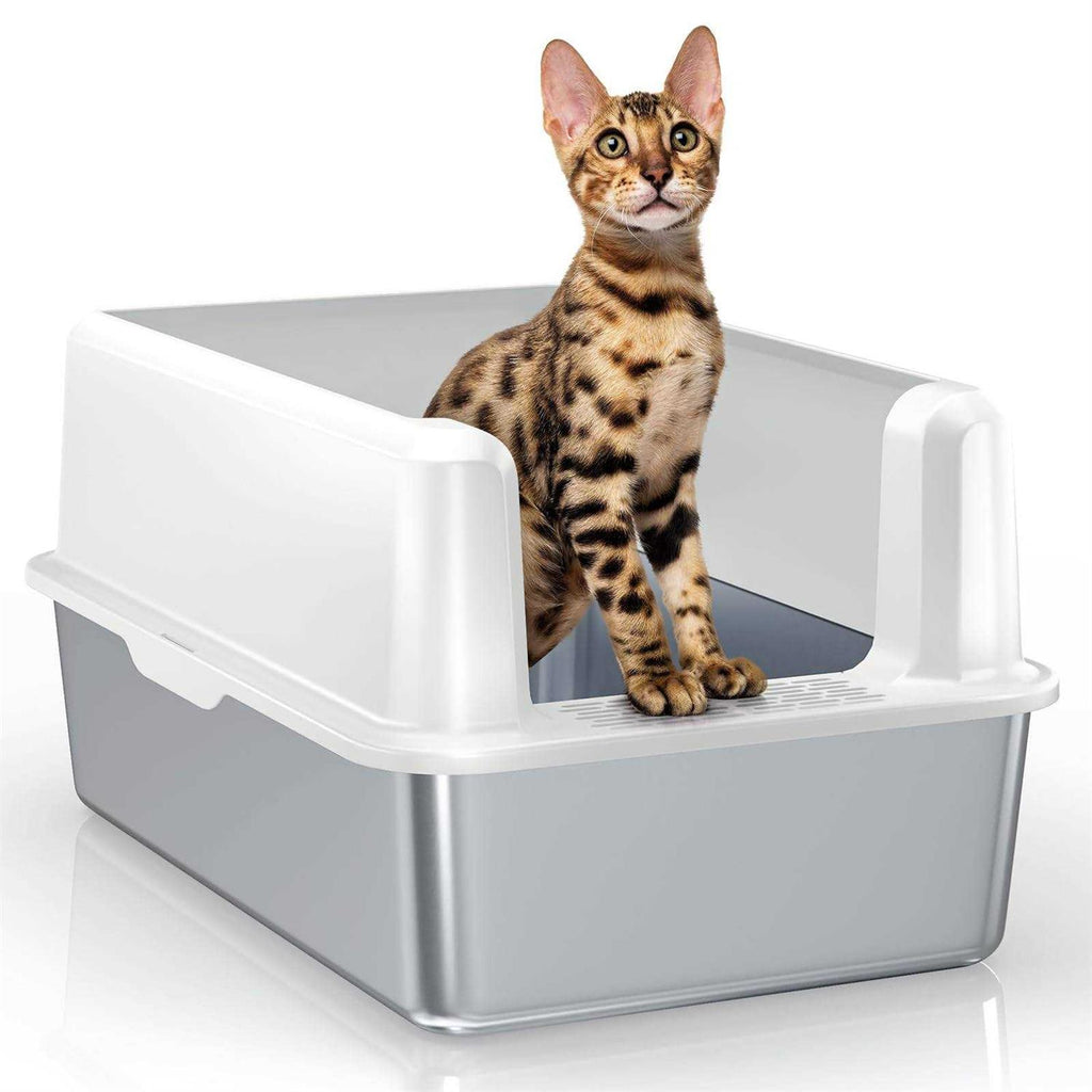 Stainless Steel Cat Litter Box with Lid XL U910