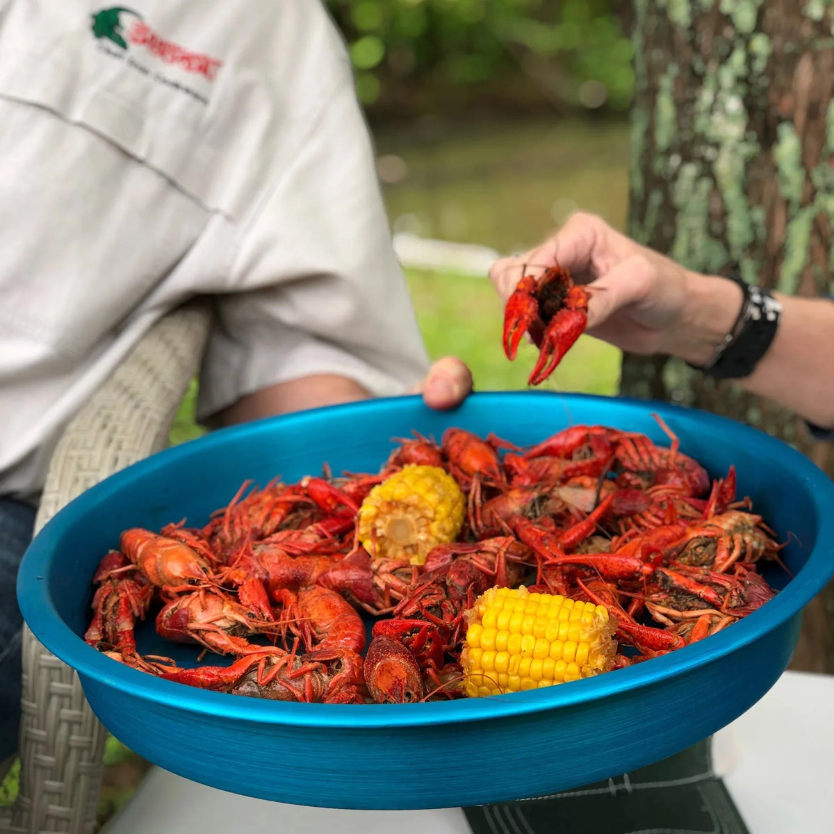 22 Inch Stainless Steel Dual Jet Burner Crawfish Cooker Q2394
