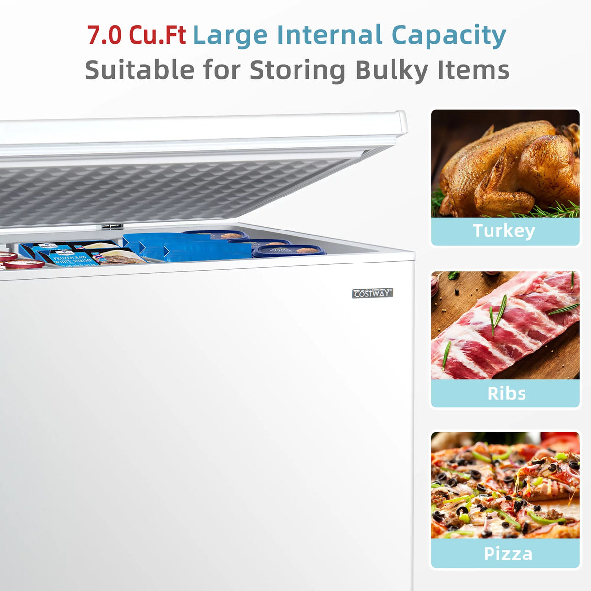 Chest Freezer 7.0 Cu.ft 4 Baskets I4176