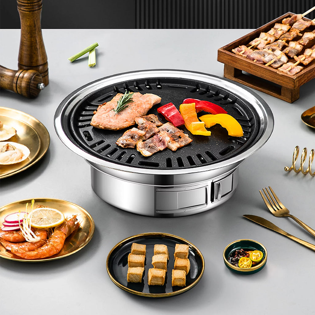 Charcoal Grill Non-stick Portable Stainless Steel BBQ Grill L81612