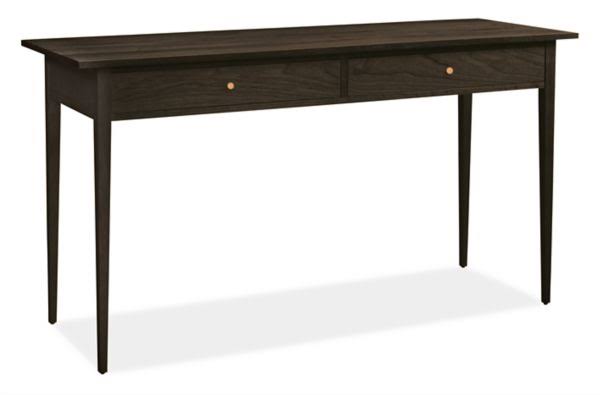 Charcoal Stain Maple Solid Wood Console Table with Cherry Wood Knobs S87961