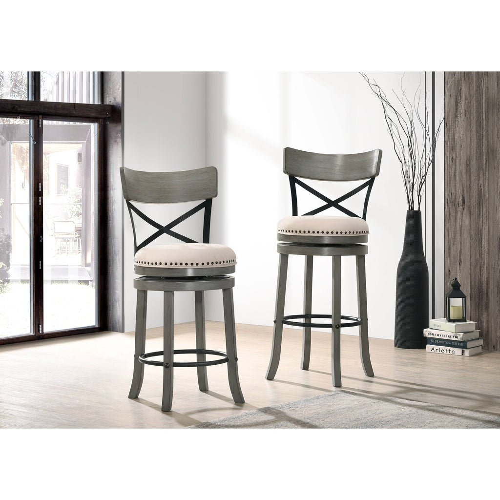 Set of 2 Swivel Barstools Q137331