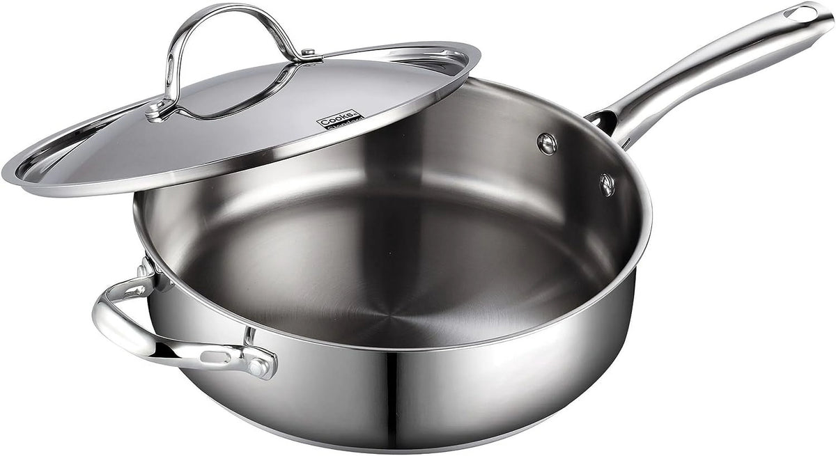 11-inch 5 Quart Stainless Steel Saute Pan with Lid K3049