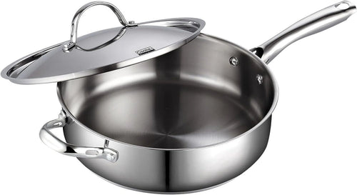 11-inch 5 Quart Stainless Steel Saute Pan with Lid K3049