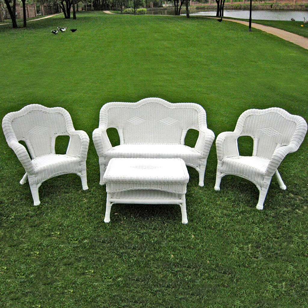 Wicker Resin Patio Conversation Set - Seats 4 Q145024