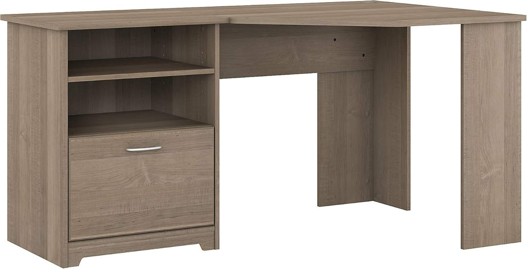 Natural Maple 60W Corner Desk with Storage C25674
