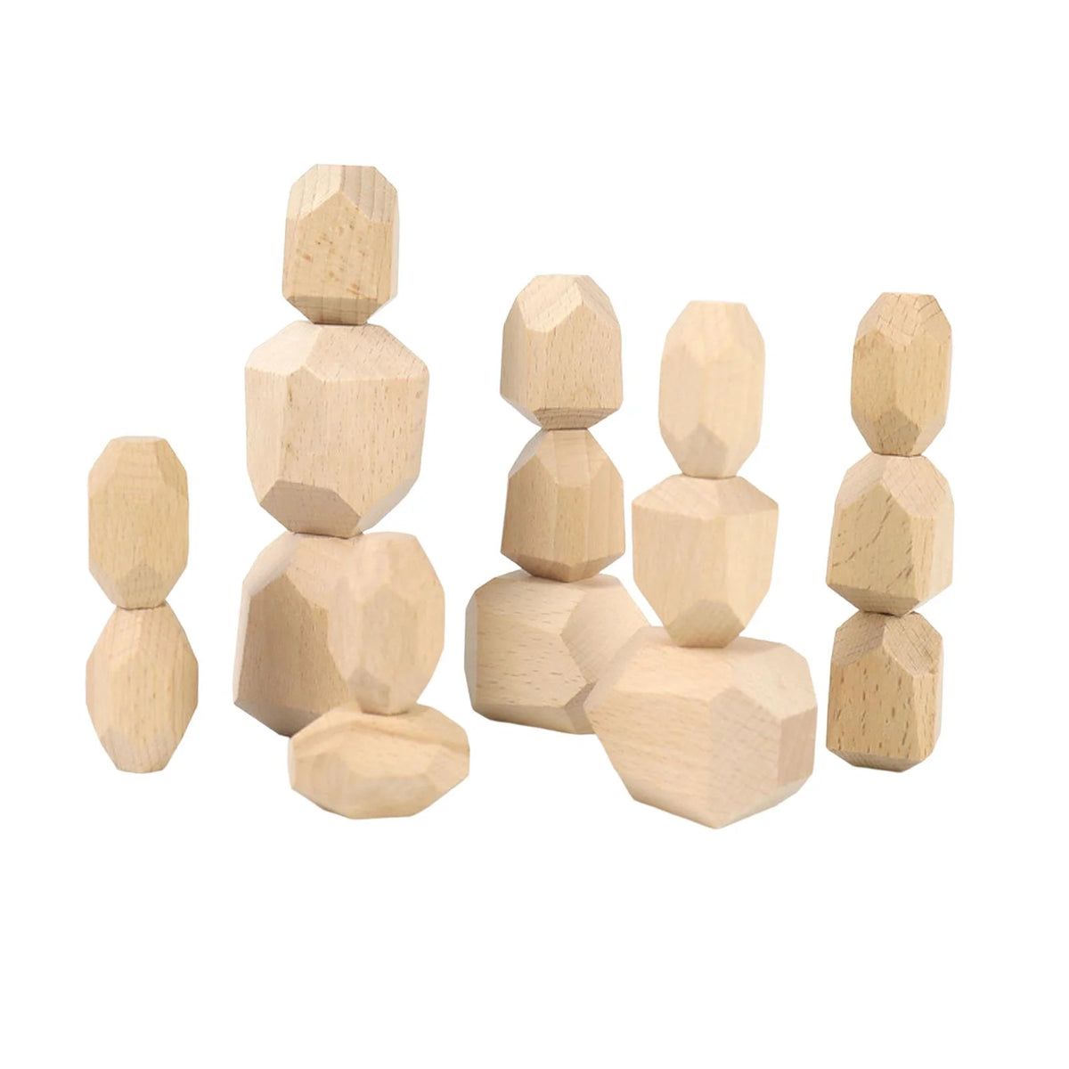 Wooden Stacking Stones Building Blocks N109998