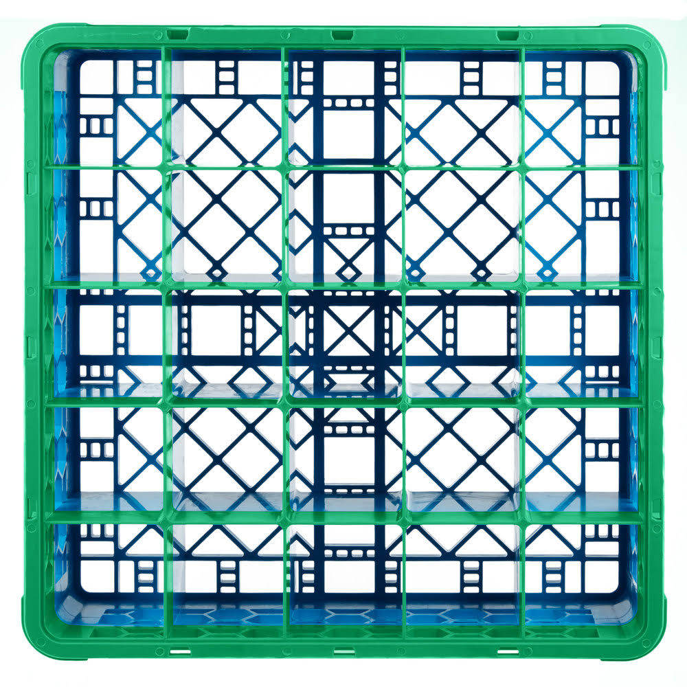 Green Color-Coded Glass Rack with 1 Extender Y861