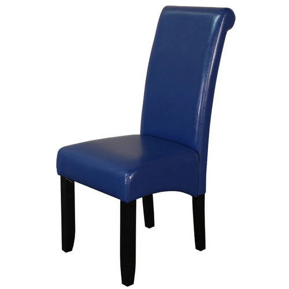 Brown Faux Leather Dining Chairs Set of 2 L322