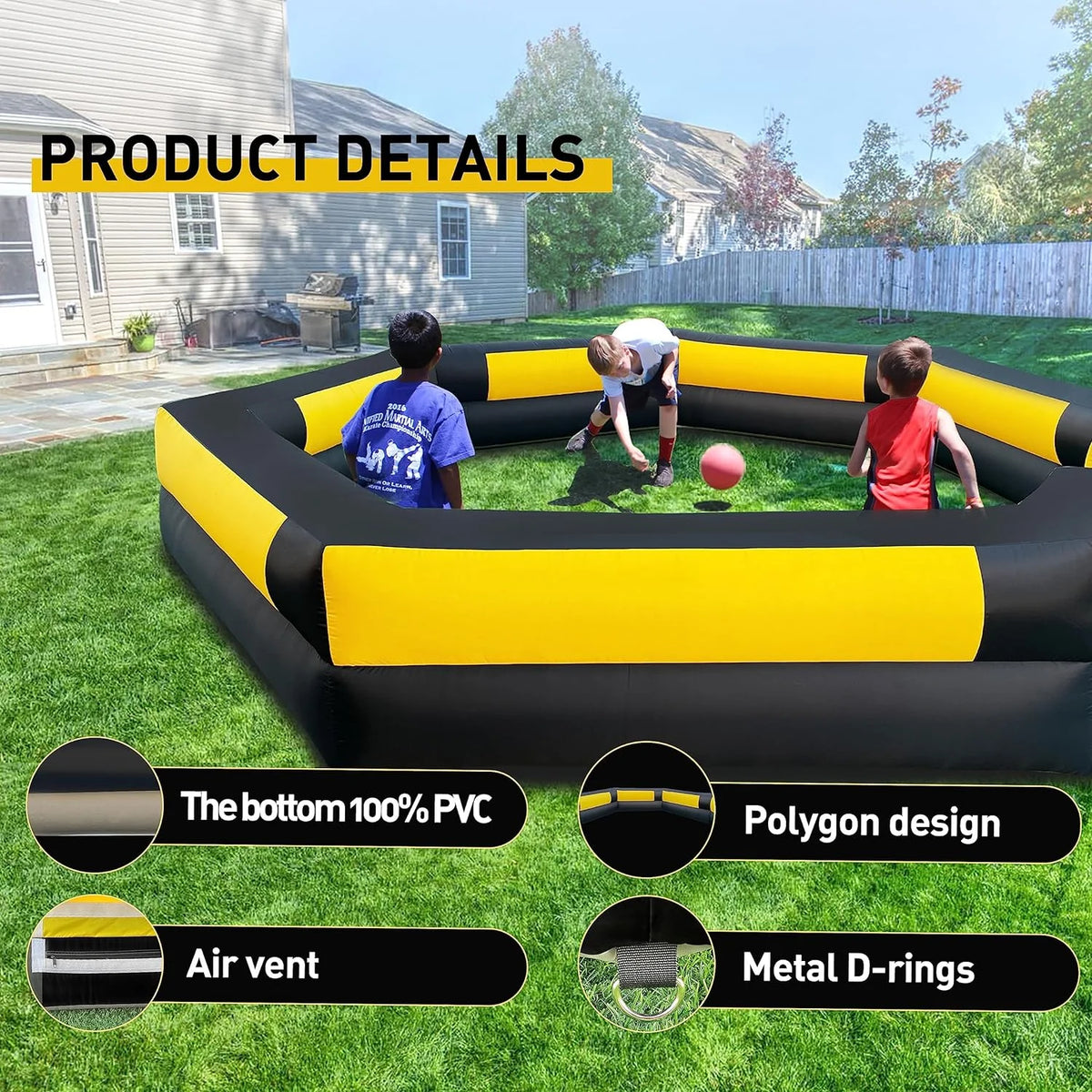 15FT Inflatable Gaga Ball Pit with Blower N546532