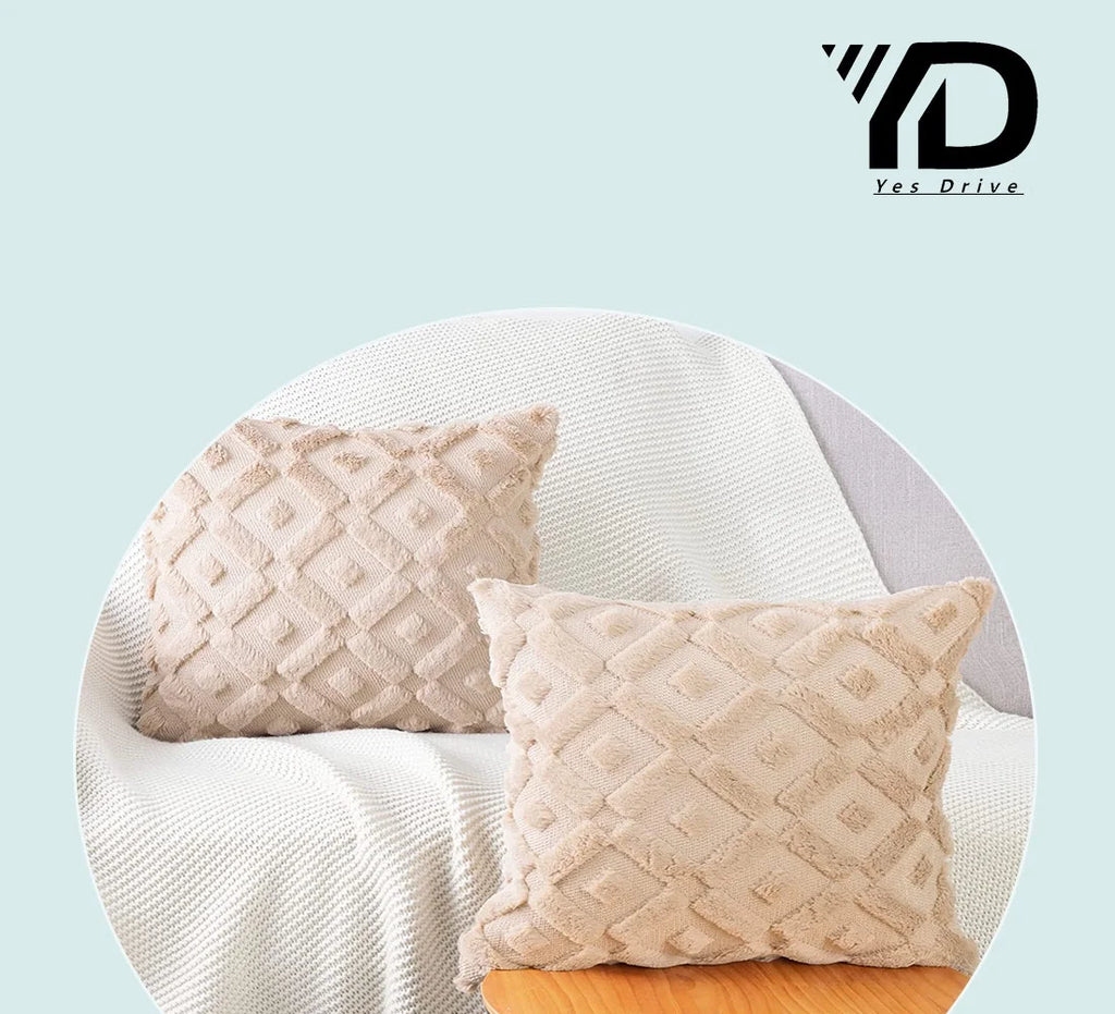 Set of 2 Soft Plush Velvet Decorative Throw Pillow Covers Square Cushion Case A795