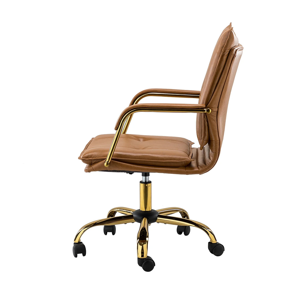 Vegan Leather Tufted Mid Back Task Chair H380