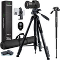 70 Tripod with Bluetooth Remote Shutter, Monopod Pack of 2 U288