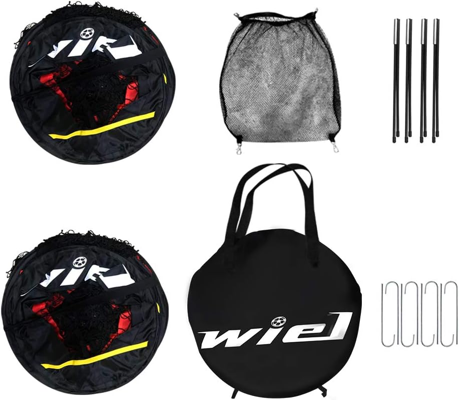 Red/Black Pop Up Soccer Goal Set with Carry Bag Y887
