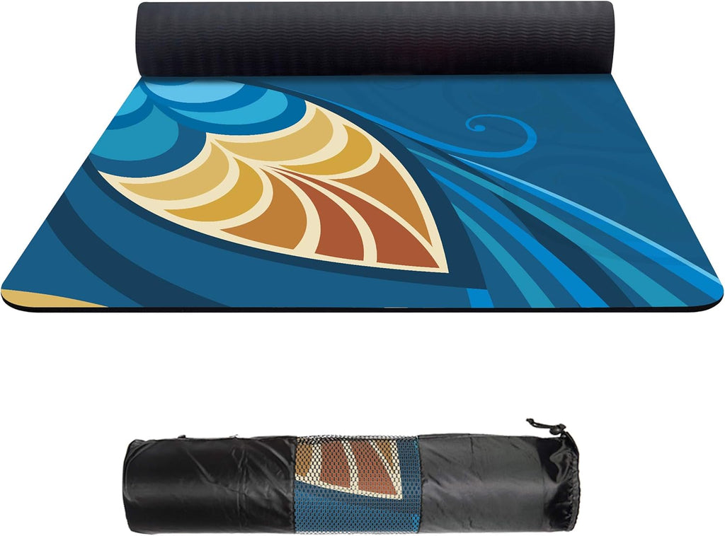 Suede TPE Yoga Mat with Carrying Bag, 72x32 Extra Thick 8MM H799